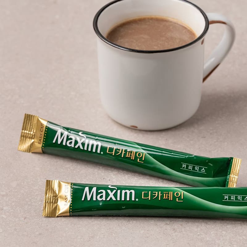 Korean Maxim Decaf Coffee – 100 Sticks for Long Haul Truckers