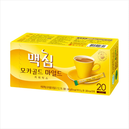 Korean Maxim Mocha Gold Instant Coffee – Quick Coffee for Truckers (20 Sticks)