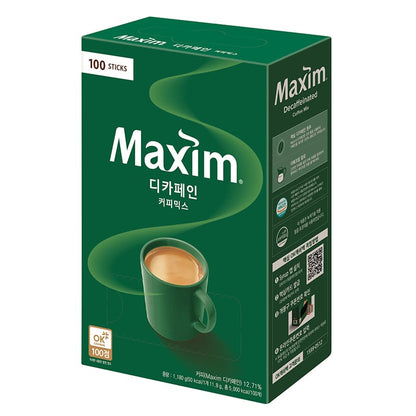 Korean Maxim Decaf Coffee – 100 Sticks for Long Haul Truckers