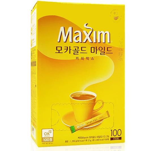 Korean Maxim Mocha Gold Instant Coffee – Quick Coffee for Truckers (100 Sticks)