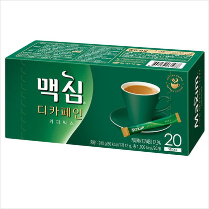 Korean Maxim Decaf Coffee – 20 Sticks for Long Haul Truckers