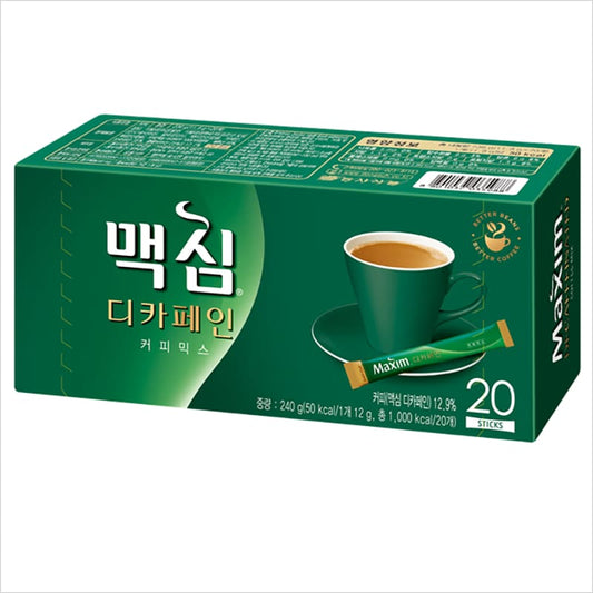 Korean Maxim Decaf Coffee – 20 Sticks for Long Haul Truckers