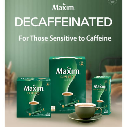 Korean Maxim Decaf Coffee – 100 Sticks for Long Haul Truckers